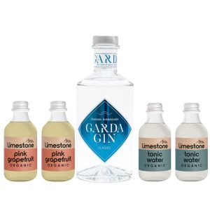 GARDA GIN + PINK GRAPEFRUIT & TONIC WATER LIMESTONE